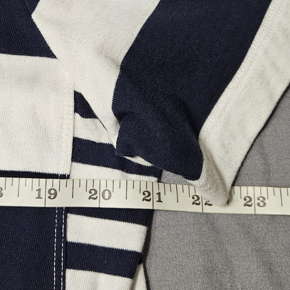 Tommy Bahama Nautical Thera Stripe T-Shirt Dress Pima Cotton Ocean Deep Size XL - Picture 6 of 11